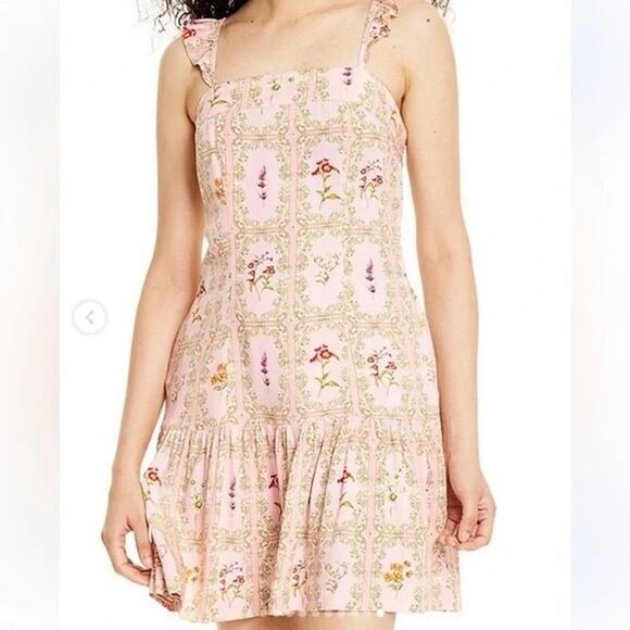 Aqua Bendita For Target Women's Pink Floral Sleeveless Mini Dress Size XL - Picture 1 of 9